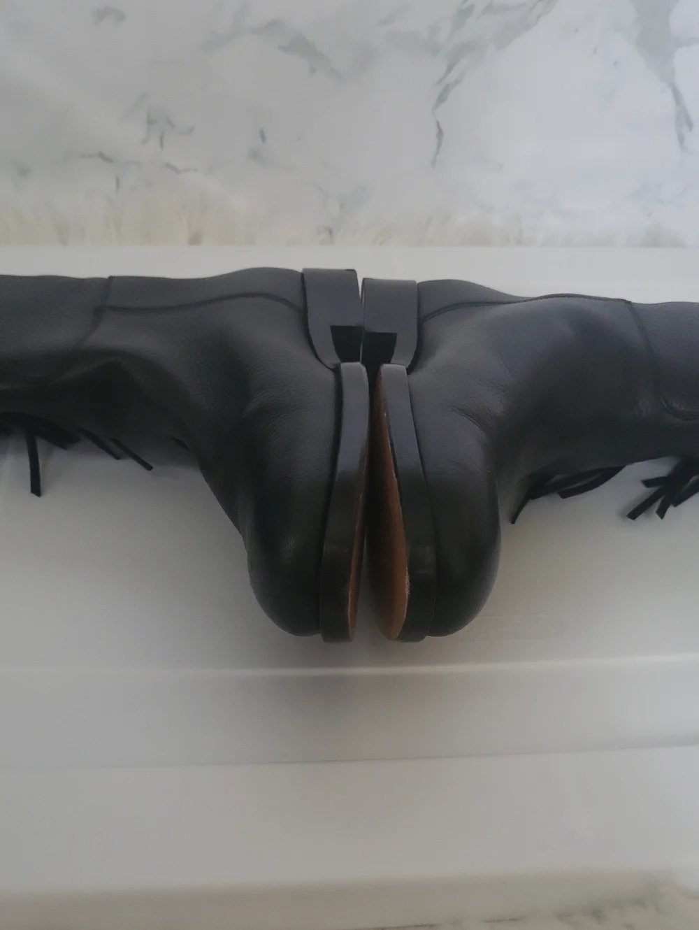 Valentino Garavani Tall Black leather riding boots